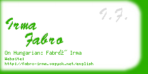 irma fabro business card